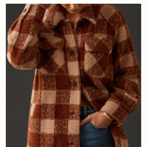 Anthropologie Greylin Longline Shacket Coat Shirt Jacket - Picture 4 of 8